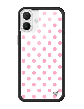 Polka Dot | White and Pink iPhone Case