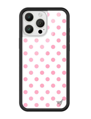 Polka Dot | White and Pink iPhone Case