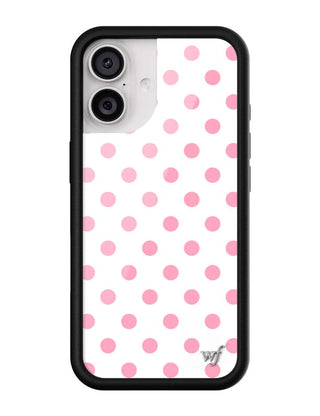 Polka Dot | White and Pink iPhone Case