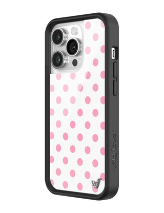 Polka Dot | White and Pink iPhone Case