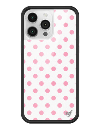 Polka Dot | White and Pink iPhone Case