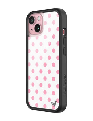 Polka Dot | White and Pink iPhone Case