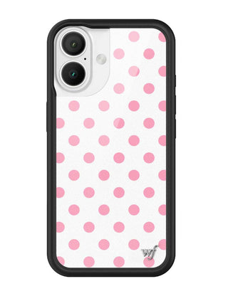 Polka Dot | White and Pink iPhone Case