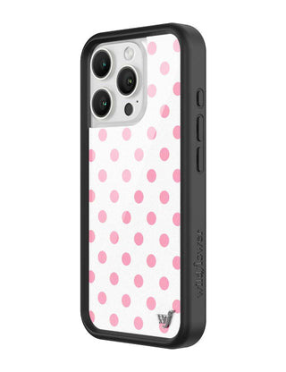 Polka Dot | White and Pink iPhone Case