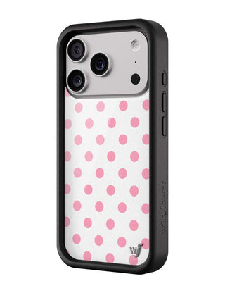 Polka Dot | White and Pink iPhone Case