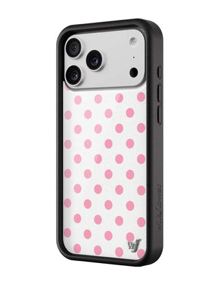 Polka Dot | White and Pink iPhone Case